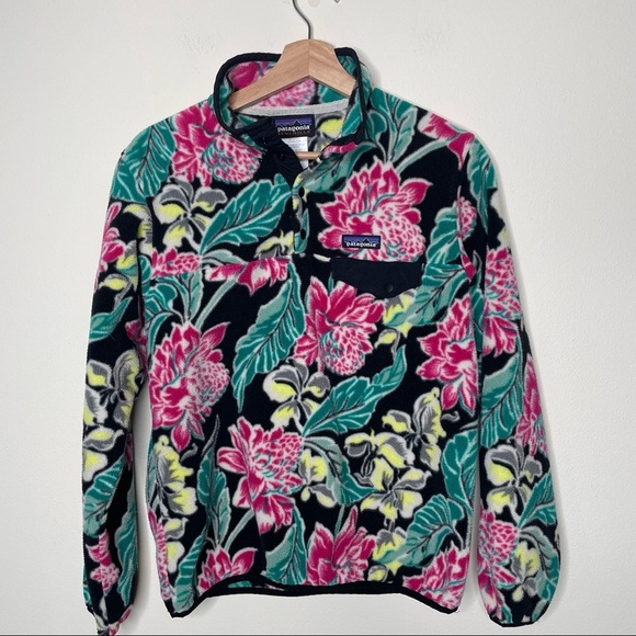 Patagonia Manoa Floral Synchilla Pullover small - Picture 1 of 4